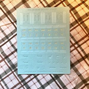 🆕 mint green gold foil monthly weekly daily bullet journal diary sticky tabs